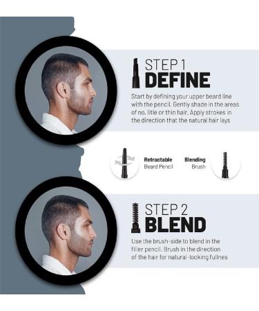 VOID Homme Beard Pencil Filler for Men - Black | Easy Beard Pen Kit for Fuller Beard | Waterproof Beard Marker - Buy Online on GoSupps.com