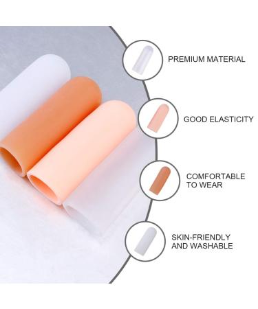 4 Pairs Finger Cots - Rubber Finger Protectors for Men & Women | Thumb Guards & Finger Support Sleeves - Buy Online on GoSupps.com