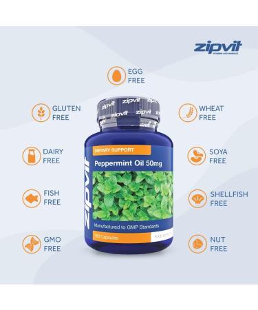 Peppermint Oil Capsules 50mg 180 Peppermint Capsules for Digestive Discomfort. UK Manufactured. - Buy Online on GoSupps.com