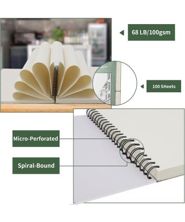 Sketch Book 5.5 X 8.5 - Spiral Sketchbook Pack of 2 SuFly 200 Sheets (68 lb/100gsm) Acid Free Sketch Pads for Drawing for Adults Spiral-Bound with Hard Cover for Kids & Adults 100 Sheets Each 5.5-x-8.5-inch:2 Pack - Buy Online on GoSupps.com
