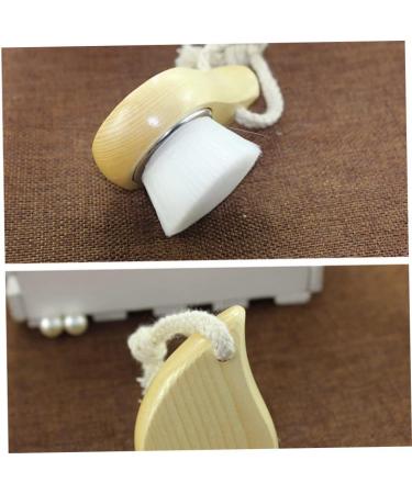 Facial Cleaning Brush with Wood Handle Cleansing Soft Bristle Face Care Clean Tool for Women Men - Buy Online on GoSupps.com