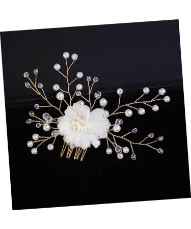 ifundom Pearl Headpiece Wedding Headpiece for Bride Rhinestone Hair Clips Rhinestone Headpiece Bridal Headpiece Bridal Hair Clip Pearl Tiara Pearl Hair Comb Crystal Bridesmaid Tiara Flower - Buy Online on GoSupps.com