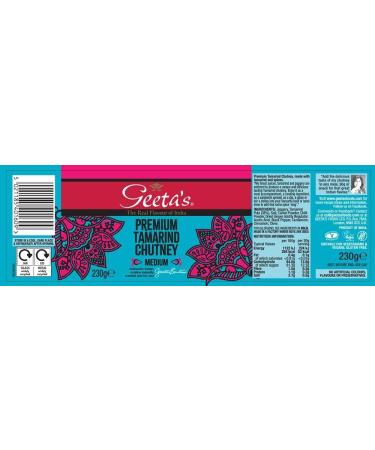 Geeta's Premium Tamarind Chutney 3x230g - Buy Online on GoSupps.com