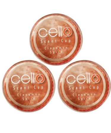 Cello Cinnamon Spice Scent Cup x3. Tealight Scented Candles. High Fragrance Tea Lights Candles. Divine Scented Candle Melt Cups. for Tealight & Candle Holders. Stunning Candles Gifts for Women.