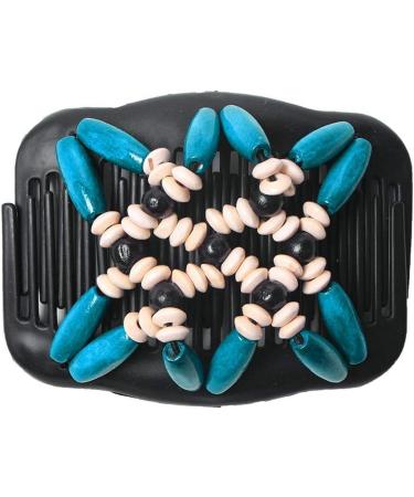 Peigne cheveux magique en bois avec perles ovales - Extensible - Pour femme et fille - Tendance et pratique - Buy Online on GoSupps.com