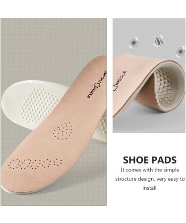 Shop Premium Pair Sports Insoles Leather Skin-Friendly Anti-Slip Shoe Pads for Men & Women | Plantar Support & Shock Absorption 28x9.4x0.5CM - Buy Online on GoSupps.com