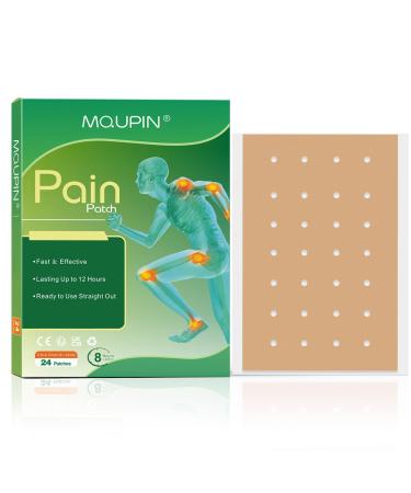 Pain Relief Patches Heat Patches Larger Size 24 PCS Pain Relief Plaster 12 Hours Long-Lasting Pain Relief for Back Knee Joint Muscle Neck Shoulder Pain 9 * 12cm L-24PCS