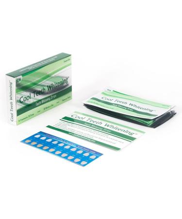 14 Day Cool Teeth Whitening Strips Kit - Strong Gel Formula - 28 Pcs for 2 Week Supply - Includes Color Chart Guide - Hydrogen Peroxide Formula - Buy Online on GoSupps.com