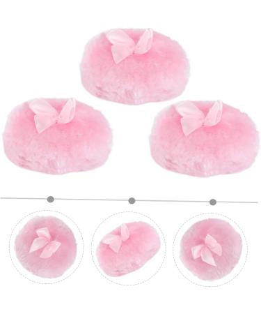 FRCOLOR 3pc Large Powder Puff Cosmetic Puff Pad Cosmetic Puff Sponge Foundation Puff Pad Makeup Puff Powder Puffs for Face Powder Vintage Hair Comb Baby Pink Fluffy Bow Tie - Buy Online on GoSupps.com
