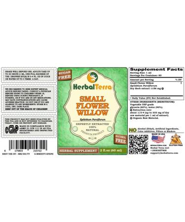 Small Flower Willow Glycerite Dried Herb Liquid Extract - Alcohol-Free 2 fl oz - Buy Online on GoSupps.com