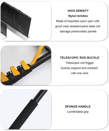 High Pressure Water Spray Cleaning Brush (12 Stainless Steel Nozzles) - Multi-Angle Up and Down Adjustment + 4Pcs 80cm Brushes Rooftop Photovoltaic Panel Dust Removal - Buy Online on GoSupps.com