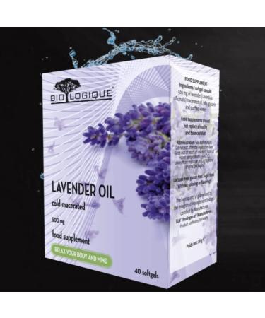 Lavender Pure Oil 500mg Cold Macerated Extract - 100% Natural, 40 Softgel Capsules - Buy Online on GoSupps.com