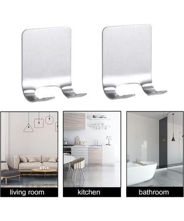 Self-Adhesive Stainless Steel Razor Holder Hooks - 2 Pack Waterproof Double Hooks for Bathroom & Kitchen | No Drilling Required - Buy Online on GoSupps.com