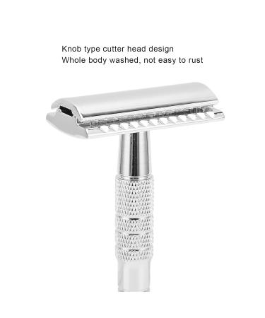Double Edge Razor for Men - Professional Old-Fashioned Zinc Alloy Hand Razor | Perfect for Hairdressing & Home Use - Buy Online on GoSupps.com