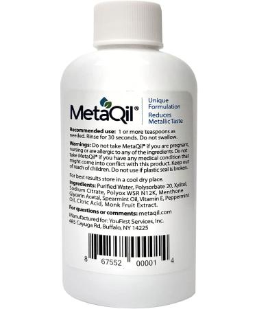 MetaQil Oral Rinse - Natural Solution for Metallic & Bitter Taste Disorders - Freshens Breath - 2 oz Travel-Friendly Bottle - Buy Online on GoSupps.com