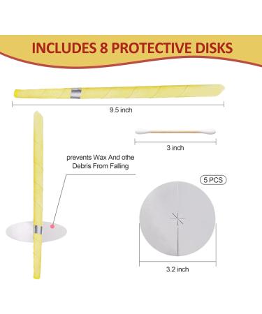 Organic Beeswax Ear Candles Set with Protective Disks - 10pcs - Buy Online on GoSupps.com