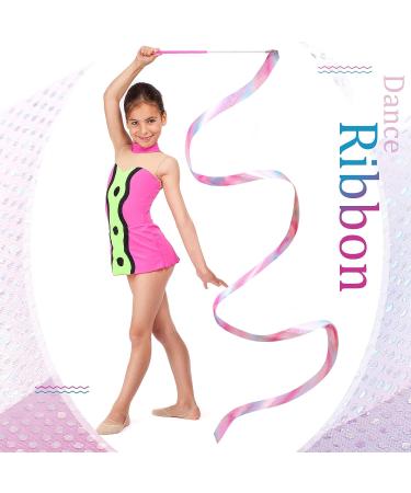 Sparkling Dance Ribbon Flash Gymnastics Ribbons 78.74 Rhythmic Shining Silk Dance Ribbons - Pink Twirling Ribbons (12 Pack) - Buy Online on GoSupps.com