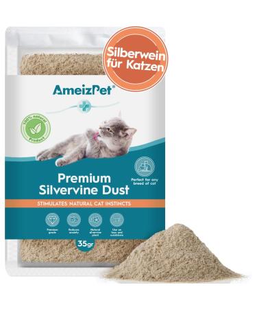 AMEIZPET SILVERVINE Dust for cats cat mint alternative for training and play behavior dust of cats and kittens 35 g (0.08 ounces) Silvervine Dust 35g - Buy Online on GoSupps.com