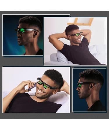 Touch Beauty Light Therapy Glasses AG-2146B - 2-in-1 Sleep & Energy Boost with Green/Red Light | Includes Travel Case - Buy Online on GoSupps.com