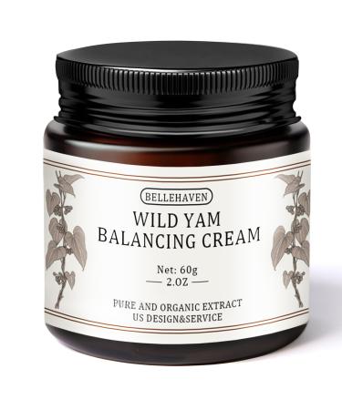 Wild Yam Cream Organic Wild Yam Cream for Hormone Balancing Cream Natural Ingredients Lavender Scent Suitable for All Skin Types PMS & Menopause Relief 2oz/60g