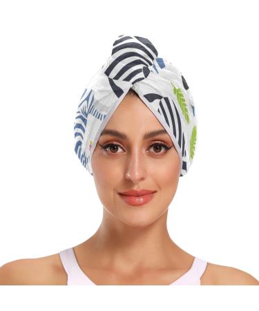 Pink Yellow Black Pintos Hair Towel 2 Pack Super Absorbent Hair Drying Towel Quick Dry Hair Turbans Head Towel with Button Twisty Wrap for Women Girls