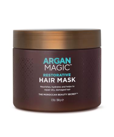 Argan Magic Restorative Hair Mask - Protein Rich Conditioning Hair Mask that Hydrates  Restores And Repairs Damaged Hair | Made in USA  Paraben Free  Cruelty Free (12 oz) 12 Ounce (Pack of 1) - Buy Online on GoSupps.com
