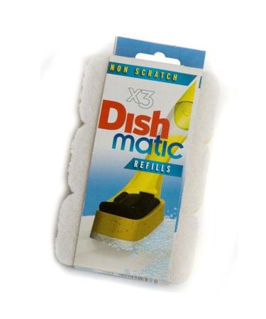 9 Non Scratch Dishmatic White Refill Sponges