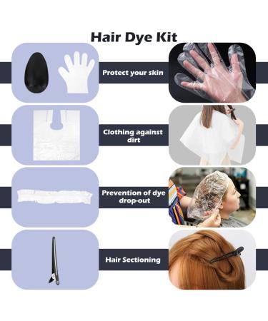 18pcs Hair Dye Kits including Hair Oil Applicator Bottle Hair Dye Bowl and Brush Ear Cover Hairpin Hair Dye Shawl Hair Dye Gloves for colouring hair and hair care. - Buy Online on GoSupps.com