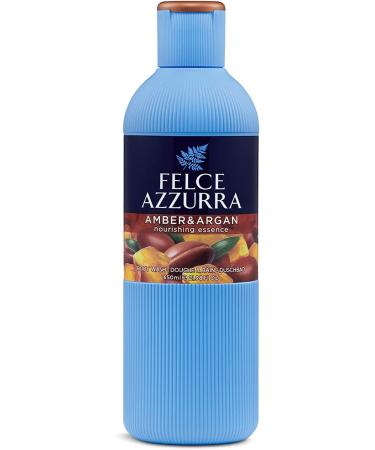 Italian Gourmet E.R. Paglieri Felce Azzurra Shower Gel Amber & Argan Distinctive Fragrance Skin Moisturizing - 650 ml + Italian Gourmet Pulp 400 g Pack of 12
