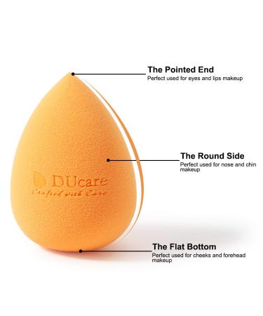 DUCare Flat Top Kabuki Foundation Brush with 4+1 Makeup Sponges Set - Professional Synthetic Blending Tool for Liquid and Powder Makeup - Buy Online on GoSupps.com