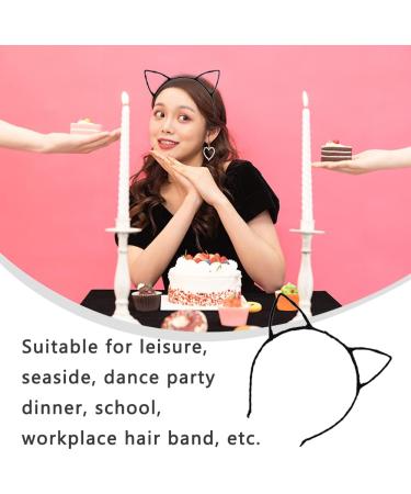 Fashion Cat Ear Headband Cute Headwear Headpiece Cat Ear Hair Hoop for Cosplay Anime Holiday Events Fancy Dress - Buy Online on GoSupps.com