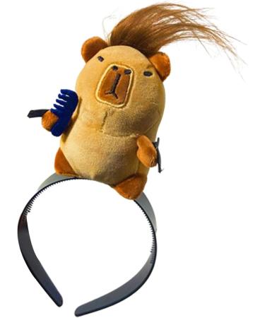 Uozonit Stuffed Animal Hair Clips | Women Girls Hair Clip Stuffed Capybara Shape | Teen Girls Fashion Headwear with Vivid Expression for Makeup Traveling Beach Parties Brown - Buy Online on GoSupps.com