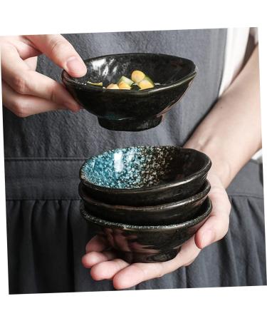 OUNONA 5 Pcs Seasoning Dish Ceramic Sauce Bowl Small Bowls for Dips Dipping Serving Bowls Sauce Dish Side Dish Small Sauce Ceramic Sauce Plate Japanese Mini Ceramics Vinegar re-usable 9X9X3.5CM Assorted Color - Buy Online on GoSupps.com