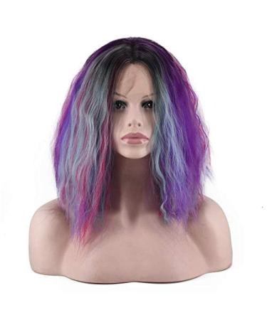 BGHJUE Front Lace Chemical Fiber Gradient Long Curly Hair Wigs