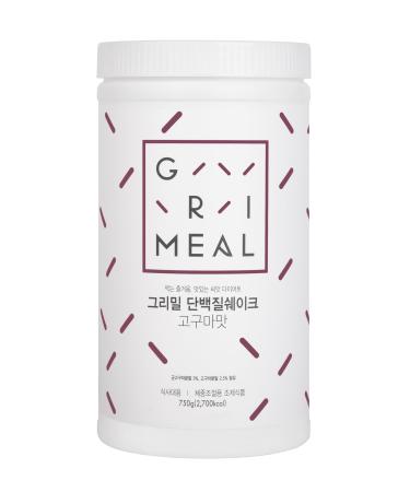 GRIMEAL Meal Replacement Shake 12 Flavors for Daily Nutrition High Protein Low Sugar Formula Plant & Whey Protein Blend Includes 11 Vitamins & Minerals Sweet Potato 750g Powder Sweet Potato 26.46 Ounce (Pack of 1)