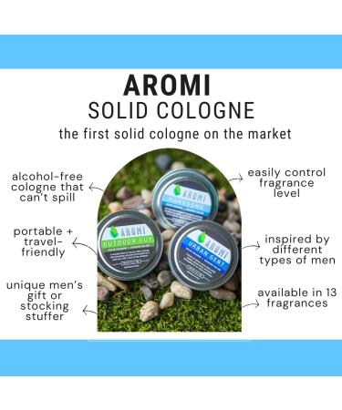 Aromi Solid Cologne | Sweet Vanilla Musk Fragrance Vegan and Cruelty-free Scent Portable Travel Small Gift Men's Stocking Stuffer Alcohol-free (Handsome) - Buy Online on GoSupps.com