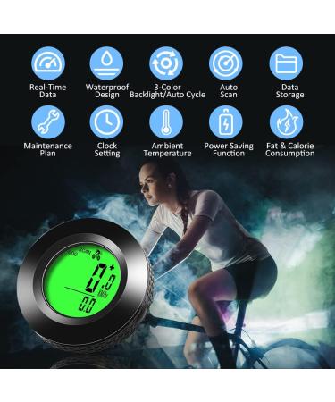 Multifunction Waterproof Bicycle Computer | Speedometer with 20 Functions & 3-Colored Backlit Display | Ideal for Adults & Children - Buy Online on GoSupps.com