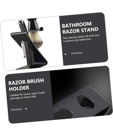 Angoily Razor Stand | Salon Beauty Tool & Brush Rack for Men | Acrylic Shaver Holder & Beard Brush Stand - Ideal Hairdressing Accessories - Buy Online on GoSupps.com