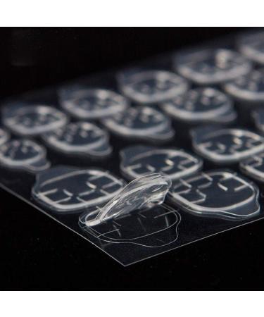 Double-Sided Adhesive Nail Stickers - Transparent Flexible Glue for Manicure - 10 Sheets - Buy Online on GoSupps.com