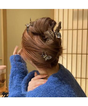 hgnxa Transparent Butterfly Shape Hair Claw Side Braids Woman Skincare Makeup Washing Face Hair Clip Wedding Party Hair Claw Ice transparent - Buy Online on GoSupps.com