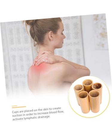Healifty 5-Part Cupping & Care Set | Wood Massage Tools & Bamboo Accessories for Facial Suction & Care - Buy Online on GoSupps.com