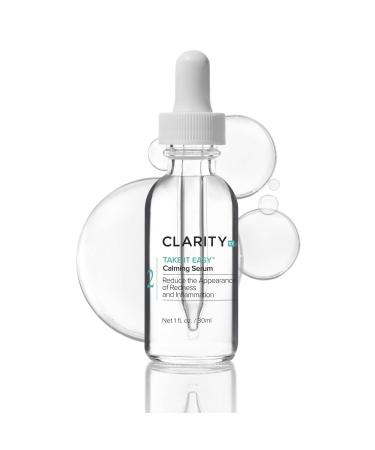 ClarityRx Take It Easy Calming Face Serum  Natural Plant-Based Anti-Redness Treatment for Sensitive Skin & Rosacea (1 fl oz)