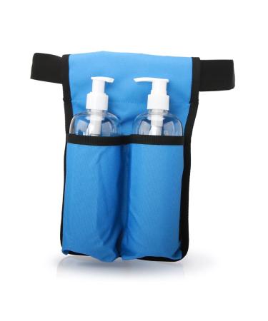Massage oil-lotion-bottle holder massage lotion oil holder organizer professional massage therapist lotion oil bundle with adjustable belt (only bag) (two bottles sky blue) - Buy Online on GoSupps.com