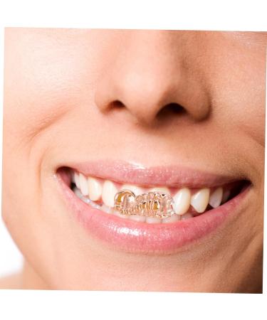 SOESFOUFU 1pc Scorpion Single Braces Adult Halloween Costume Gold Mouth Teeth top Photo Props Vampire Golden 2X1cm - Buy Online on GoSupps.com