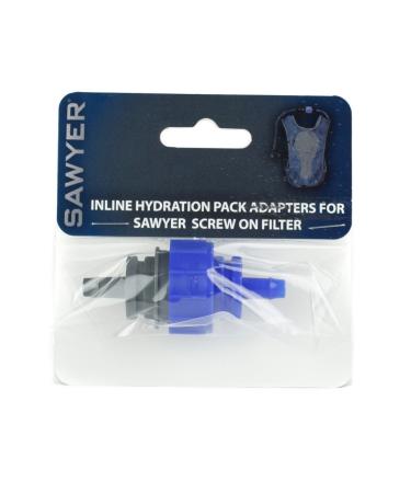 Sawyer Products SP110 Inline Hydration Pack Adapter for Screw-on Filters Blue/Gray ,One Size