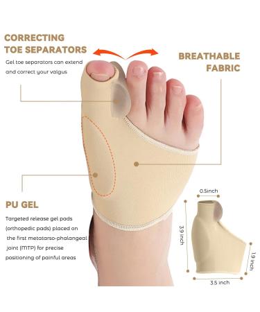 Qiefarm Bunion Corrector - Pain Relief Toe Separators for Hallux Valgus Correction (4PCS) - Buy Online on GoSupps.com