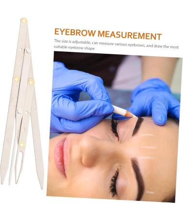 KALLORY 4 Pcs Second Generation Scale Makeup Stencil Makeup Caliper Eyebrow Drawing Tool Tracer Printable 25x5x0.6cmx4pcs Silverx4pcs - Buy Online on GoSupps.com