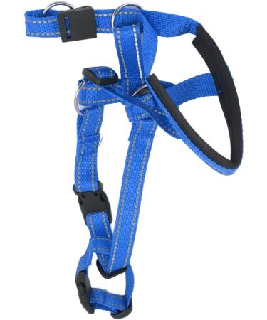 Dog Head Collar - Adjustable Pet Head Halter with Safety Strap for Leash Training - Size L Blue - Buy Online on GoSupps.com