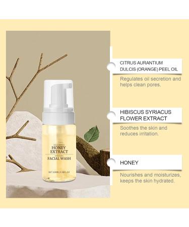 FFEEJ Gentle Honey Foam Cleanser Mild Cleansing Face Wash For Hydration Oil Control & Refreshing Skin - Buy Online on GoSupps.com