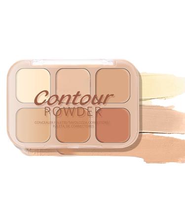 Nankoyal Makeup Artist Palette Concealer Palette Powder | 6 Colors Makeup Powder Palette | Versatile Cosmetic Accessories for Daily Use